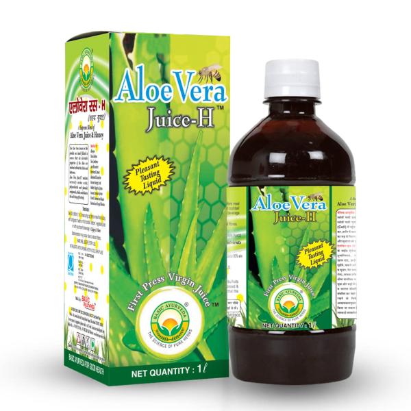 Basic Ayurveda Aloe Vera Juice With Honey 1000 ml with Neem Leaf