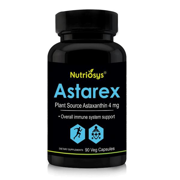 Nutriosys Astaxanthin 4Mg, Naturally Sourced From Algae, Supports Antioxidant Brain, Eye And
