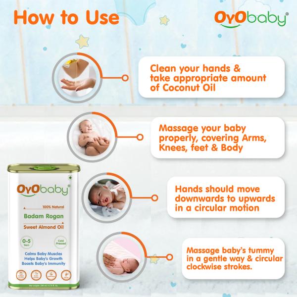OYO BABY Combo No Tears Baby Shampoo and Extra Virgin Coconut oil for baby  massage skin and Hair (200ml Each) - JioMart