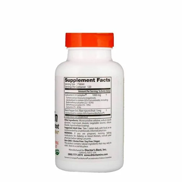 Doctor's Best High Absorption Curcumin from Turmeric Root with Curcumin Complex and BioPerine