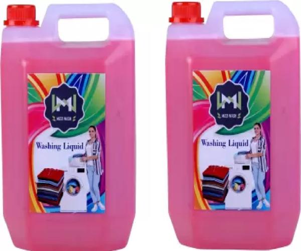 MIZZIWASH Washing machine liquid detergent top load and front load pink (10 ltr) MultiFragrance
