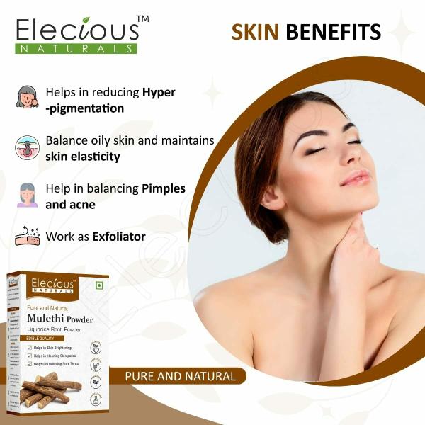 Elecious Mulethi Powder For Body, Skin, Face and Hair (200 Grams) - JioMart