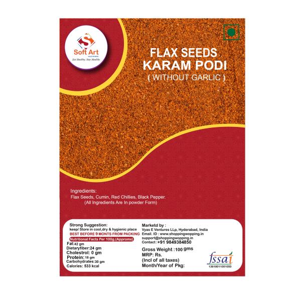 Soft Art Flax Seeds Karam Podi 100g JioMart