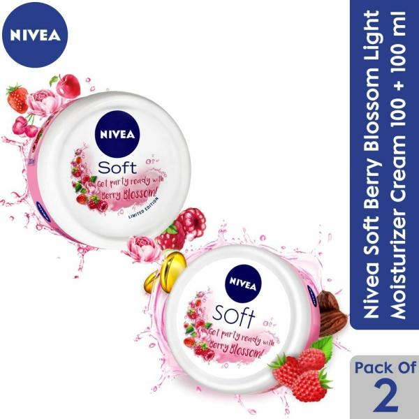Nivea Soft Berry Blossom, Light Moisturizer, With Vitamin E & Jojoba