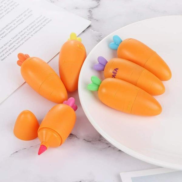 Smartcraft Carrot Highlighter Marker Pen for Study Stationery Pastel