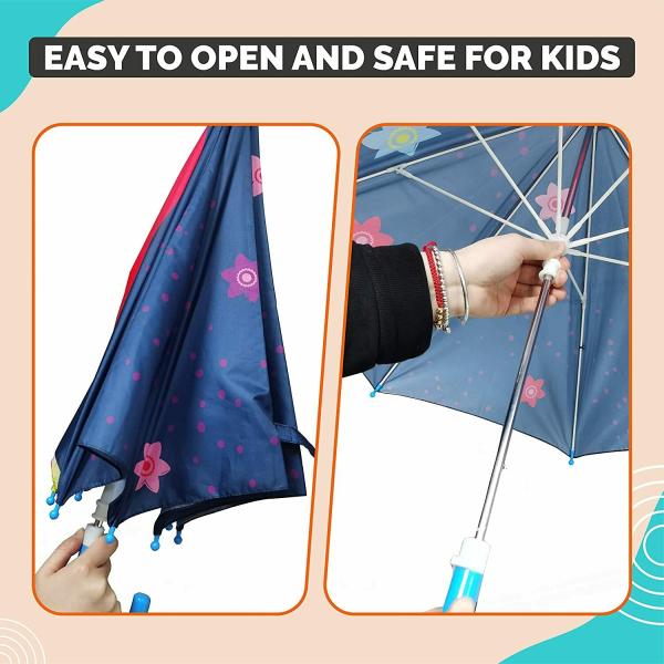 Destinio Umbrella for Kids, 100 Waterproof, Lightweight, Blue JioMart