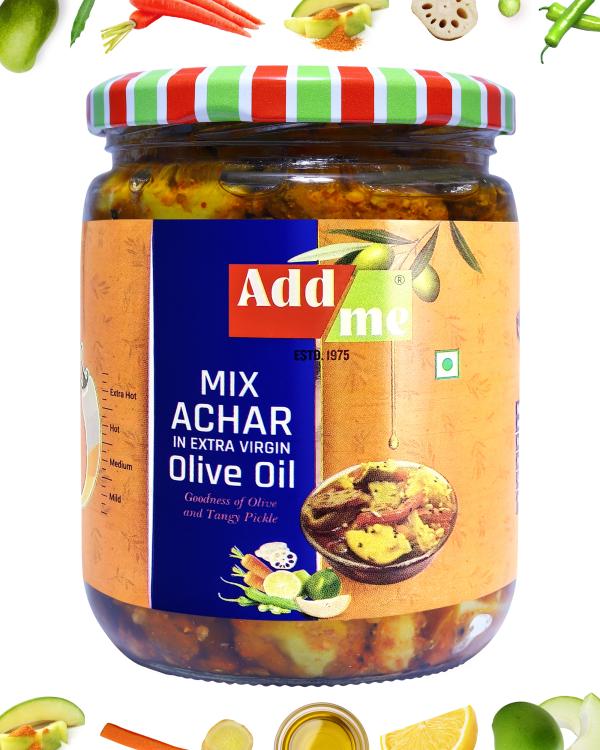 Add Me Home Made Mixed Pickle 500gm in Extra Virgin Olive Oil Achar