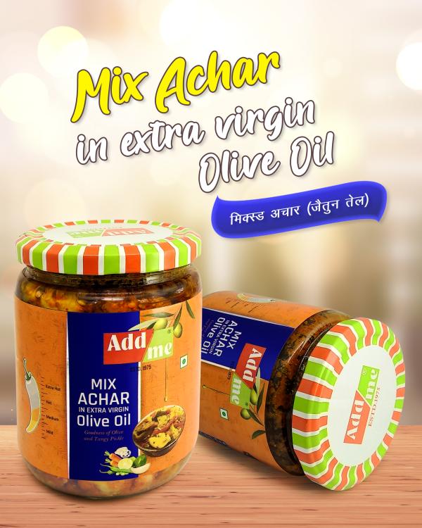Add Me Home Made Mixed Pickle 500gm in Extra Virgin Olive Oil Achar