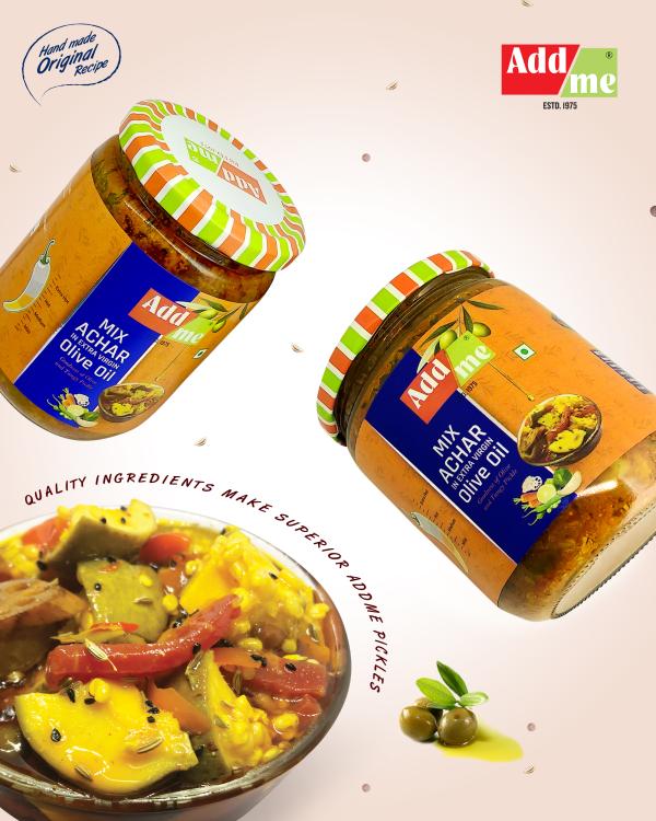 Add Me Home Made Mixed Pickle 500gm in Extra Virgin Olive Oil Achar