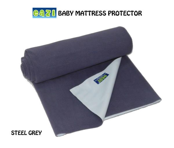 Eazi Steel Grey Waterproof Reusable Baby Quick Dry Sheet Bed Protector