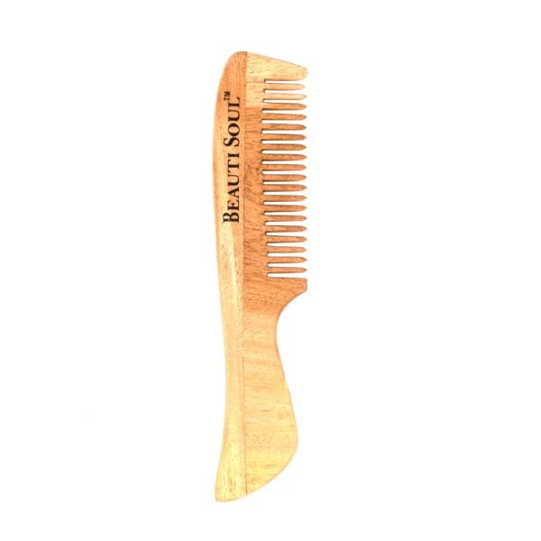 Beautisoul Organic Neem Wood Comb with Handle | Kachi Neem Wood | Kangi for  Hair | Neem Wood Comb for Women and Men - JioMart