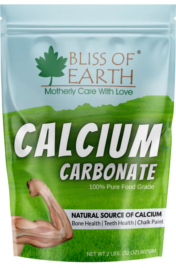 Bliss of Earth Calcium Carbonate Powder Food Grade, For Strong Bones