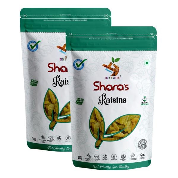 Shara's Premium Indian Kishmish (Long Size), 500g JioMart