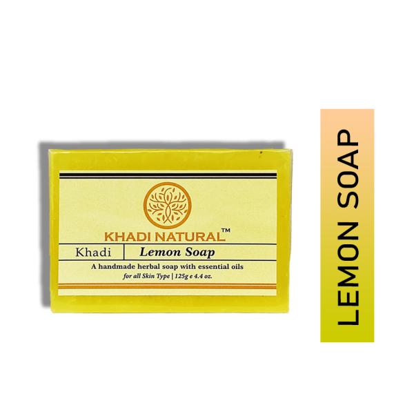 Khadi Natural Lemon Bathing Herbal Soap With Essential Oil Pack of 7