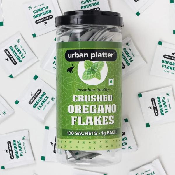 Urban Platter Crushed Oregano Flakes Seasoning Sachets, 100 Sachets (1g