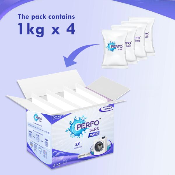 PERFOsure Matic Front Load Detergent Washing Powder 4Kgs, proprietary