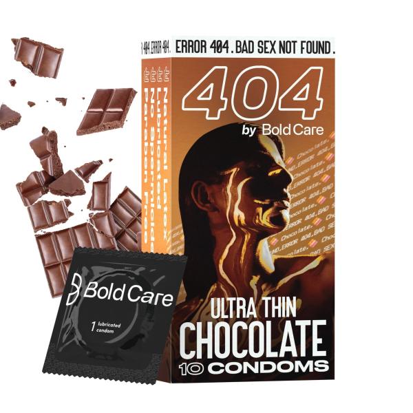 404 by Bold Care Super Ultra Thin Chocolate Flavored Condoms For Men