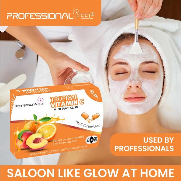 Professional Feel Vitamin C Beauty Parlour Facial Kit For Women & Men All Type Skin Solution