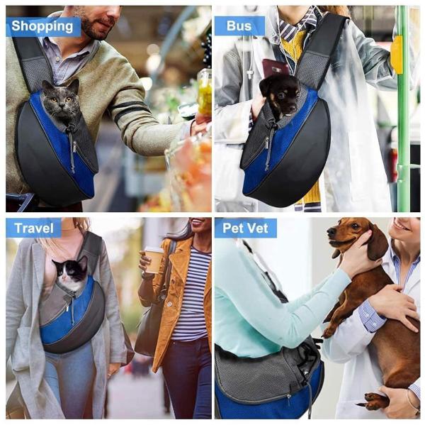Buraq Blue Travel Safe Sling Bag Carrier for Dogs and Cats JioMart