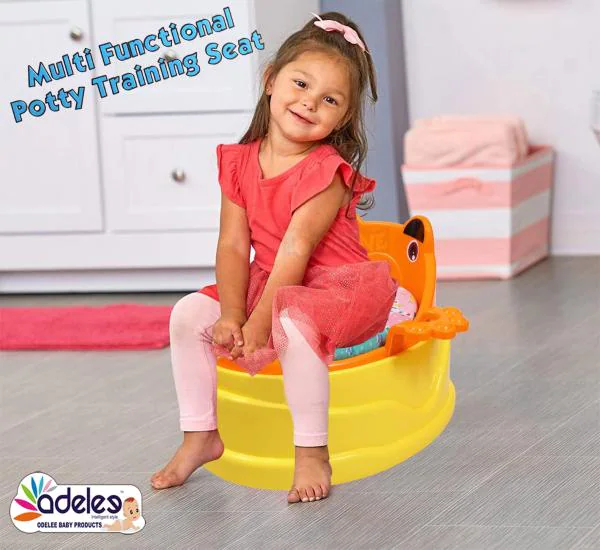 Odelee HB Orange/ yellow 4 in 1 Multi Step Stool Potty Chair, Potty