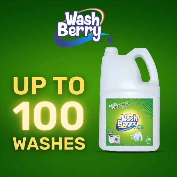Washberry Liquid Detergent 5 L for Top Load, Front Load Washing Machine