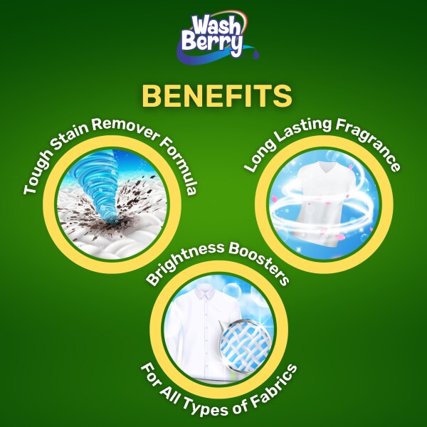 Washberry Liquid Detergent 5 L for Top Load, Front Load Washing Machine