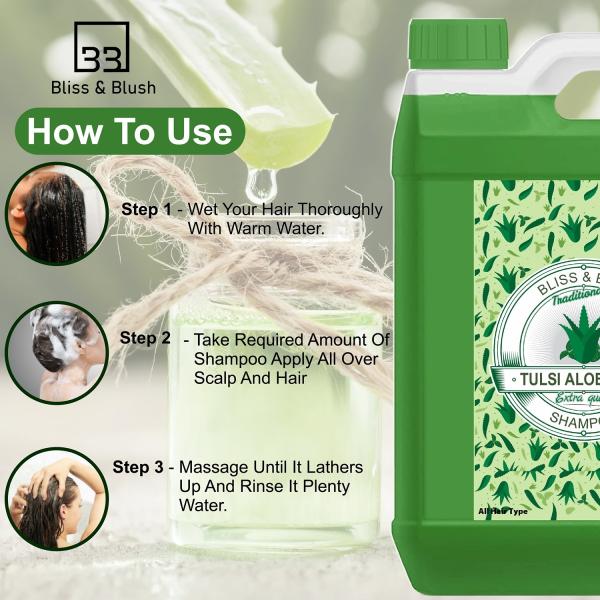 B&B BLISS & BLUSH Neem With Tulsi & Amla Shampoo Herbal Hair Wash