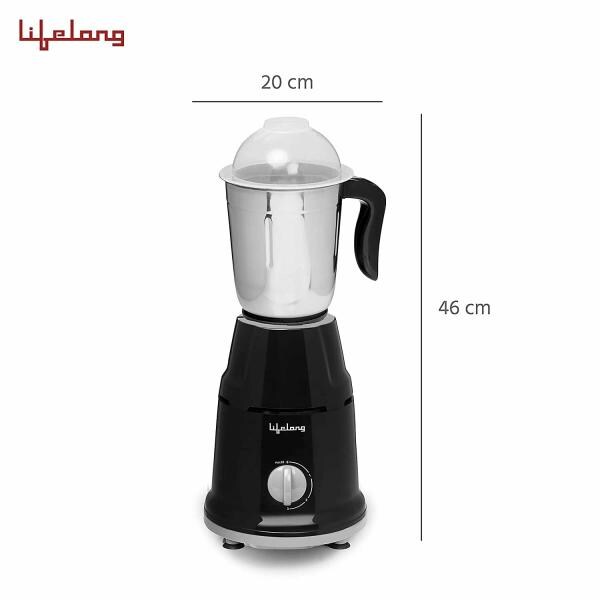 Moonair 500 Watt Mixer Grinder with 2 Stainless Steel Jar ( Black