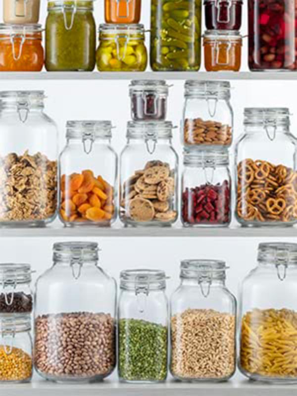 Cracker Transparent Stainless Steel, Glass Airtight Canister Kitchen