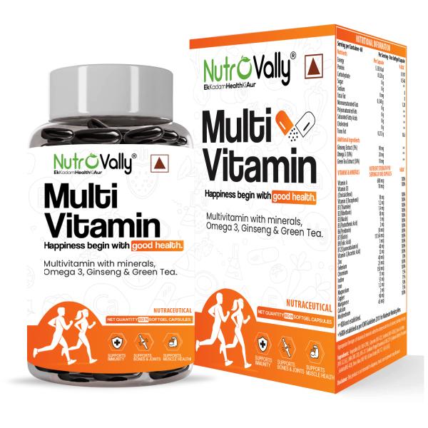 NutroVally Multivitamin Capsules With Probiotics Minerals For Men and