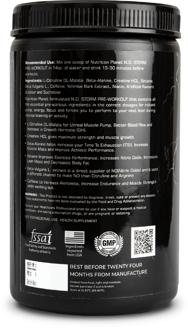 Nutrition NO Storm PreWorkout Energy Drink for Pre Workout