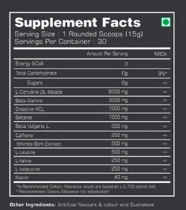 Nutrition NO Storm PreWorkout Energy Drink for Pre Workout