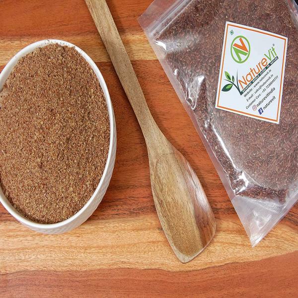 NatureVit Flax Seed Flour, 900gm [ColdMilled, GlutenFree, Rich in