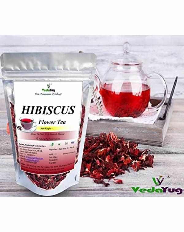 VY VedaYug Caffeine Free, Organic Hibiscus Flower Herbal Tea Healthy