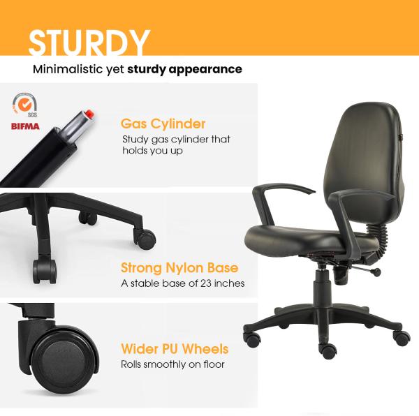 HOF F502 Office Computer Desk Chair Comfort Leatherrete Ergonomic