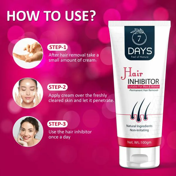 7 Days Hair Inhibitor Permanent Stop Hair Growth and Remove Hair Permanent  Private Parts 100 Gm - JioMart