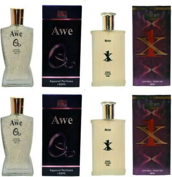 Gimani AweQ Perfume and X1 Perfume Long Lasting Men 400ml (Pack of 4