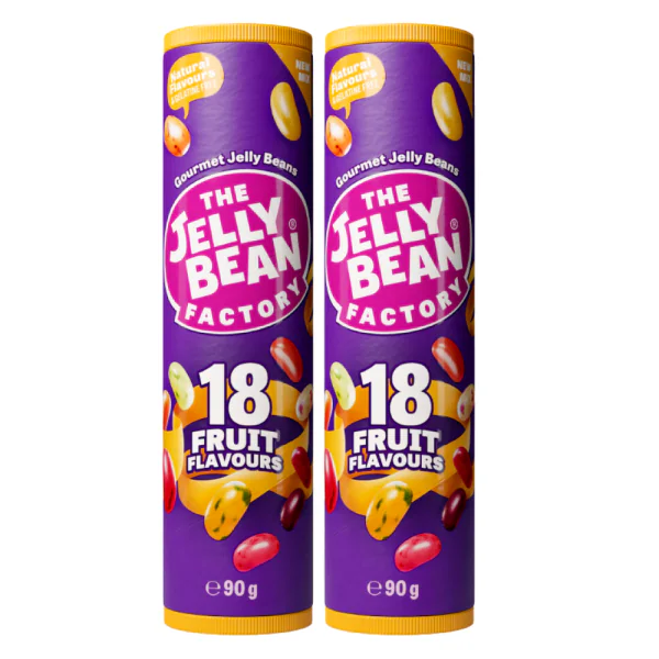 The Jelly Bean Factory Gelatine Free 18 Fruit Flavors Jelly Bean Candy