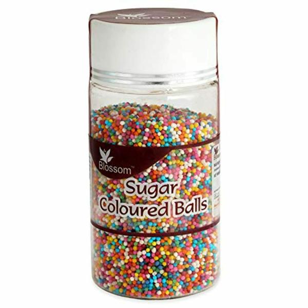 BLOSSOM Edible Rainbow Sprinkle Balls for Cake Decoration and Toppings