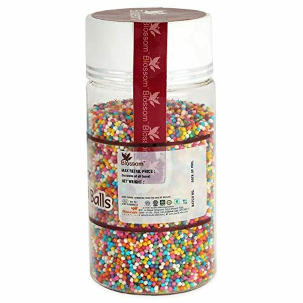 BLOSSOM Edible Rainbow Sprinkle Balls for Cake Decoration and Toppings