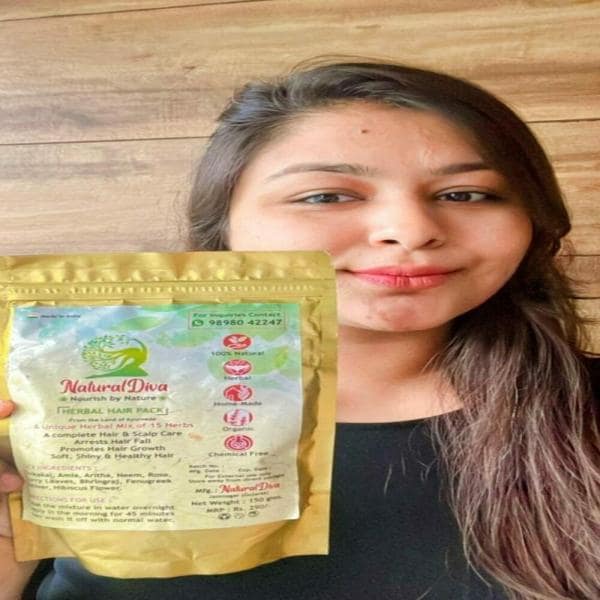 Natural Diva Herbal Face Pack for Remove Tan Brightens, Glowing Skin, Oil Control, Acne, Pimples