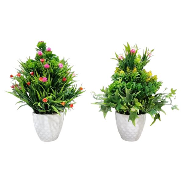 Brozzo Artificial plant, Flower and shrubs for home decoration pack of