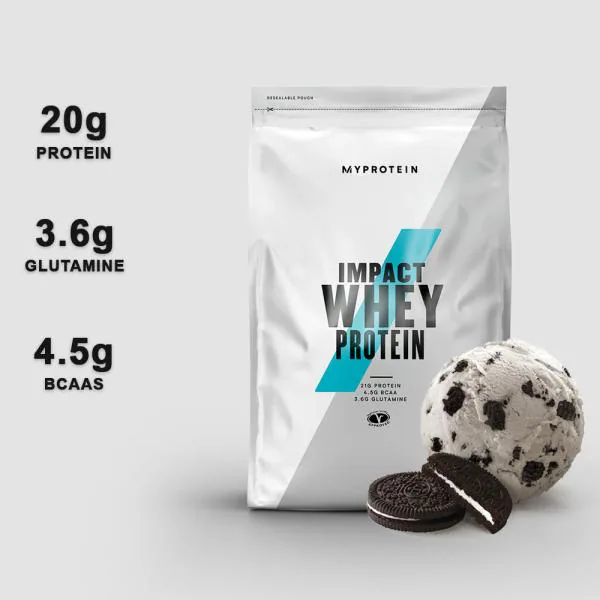 Myprotein Impact Whey Protein, Cookies and Cream, 2. 5 Kg JioMart