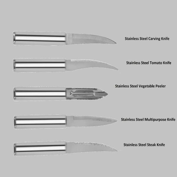 AKsells Durable and Long Lasting Kitchen Knife Set With Peeler and