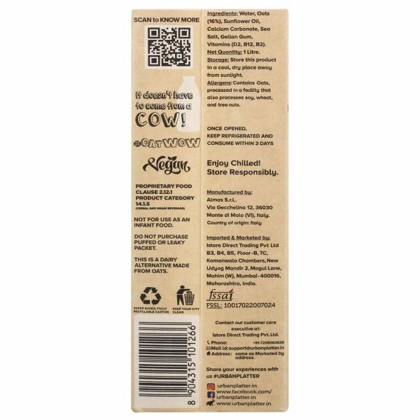 Urban Platter OatWOW Classic Oat Beverage, 1 Litre JioMart