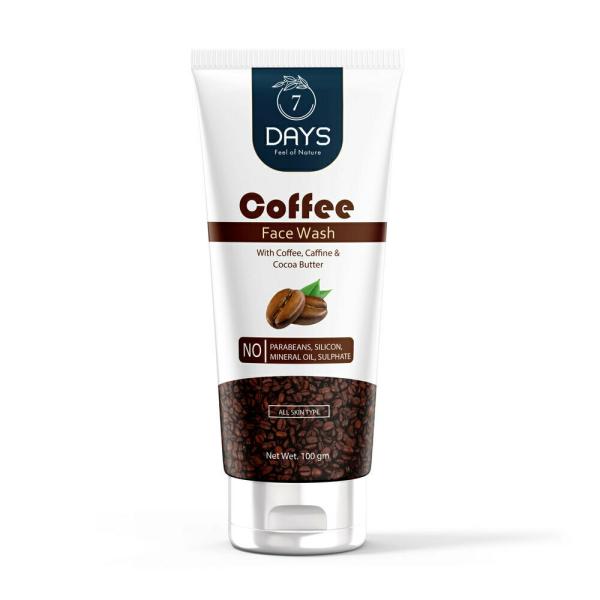 7 DAYS Coffee Face Wash with Coffee, Caffeine Cocoa Butter 100 g