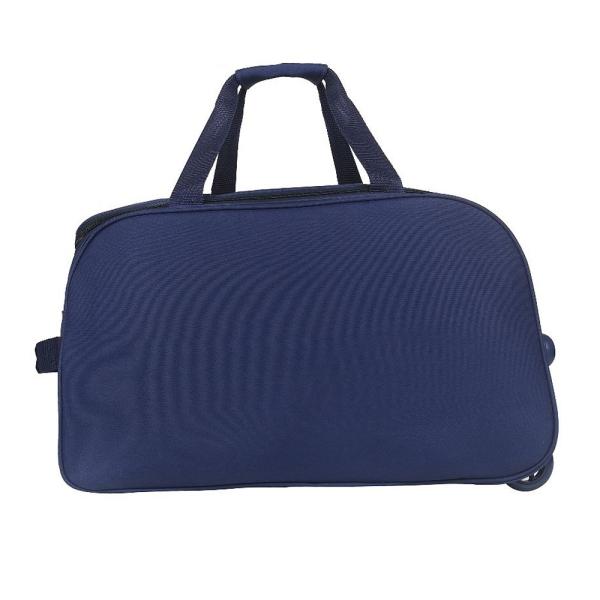 Priority Neptune Navy Blue Polyester 2 Wheel Duffle Trolley Bag 56 cm