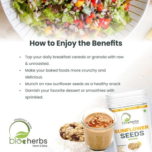 Bioherbs Certified Natural Raw Sunflower Seeds 200 g JioMart