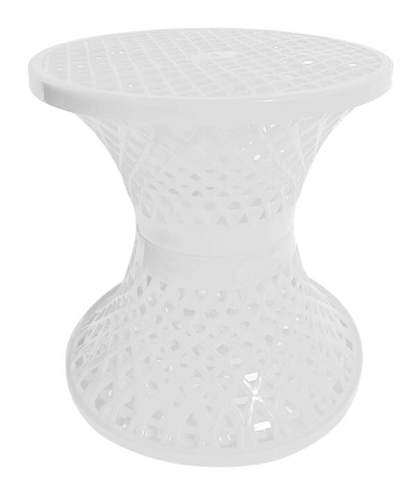 Kuber Industries Mesh Design Both Sided Plastic Sitting Stool For Indoor & Outdoor in Damroo