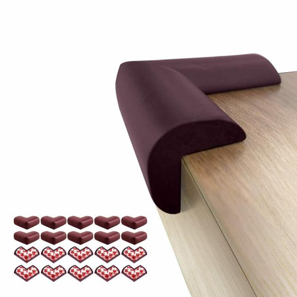 CONIFINITIVE 20PC BABY SAFERT CORNER BROWN Brown Baby Proofing Corner